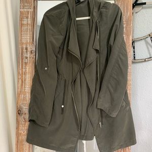 H&M Army Green Modal Zip Trench